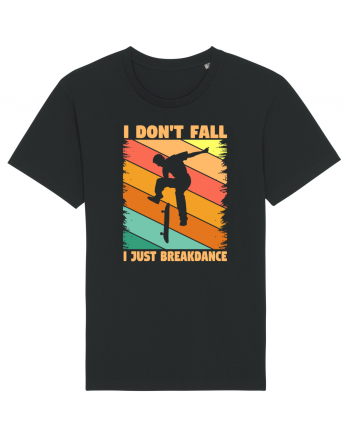 I Don't Fall I Just Brakedance Vintage Skateboarder Black