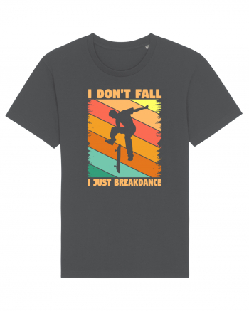 I Don't Fall I Just Brakedance Vintage Skateboarder Anthracite