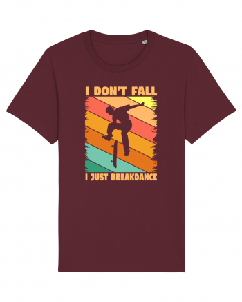 I Don't Fall I Just Brakedance Vintage Skateboarder Burgundy