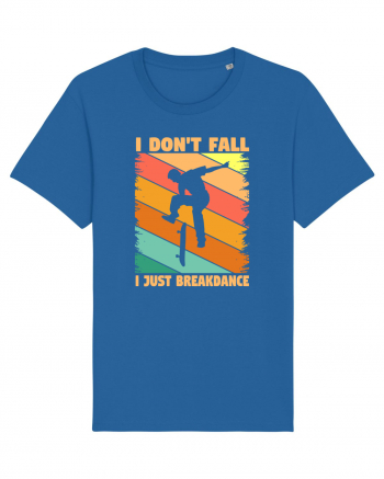 I Don't Fall I Just Brakedance Vintage Skateboarder Royal Blue