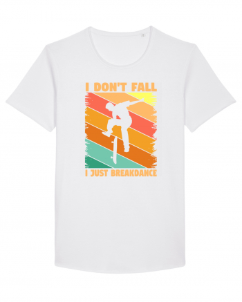 I Don't Fall I Just Brakedance Vintage Skateboarder White