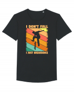 I Don't Fall I Just Brakedance Vintage Skateboarder Tricou mânecă scurtă guler larg Bărbat Skater