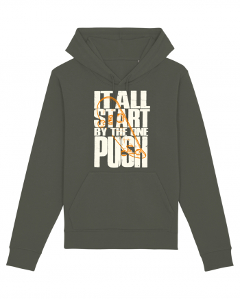 It All Start By The One Push Skateboard Khaki