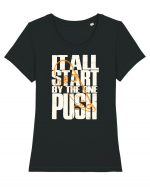 It All Start By The One Push Skateboard Tricou mânecă scurtă guler larg fitted Damă Expresser