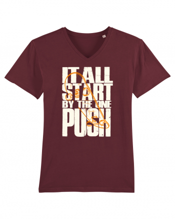 It All Start By The One Push Skateboard Burgundy