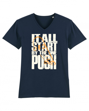 It All Start By The One Push Skateboard French Navy