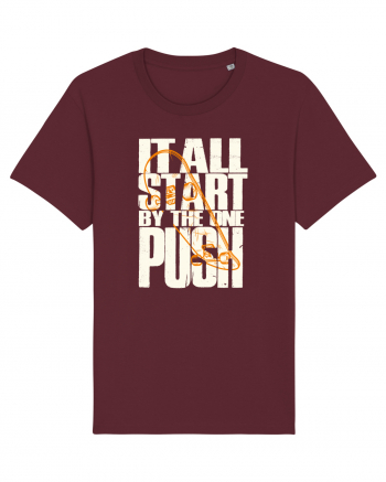 It All Start By The One Push Skateboard Burgundy