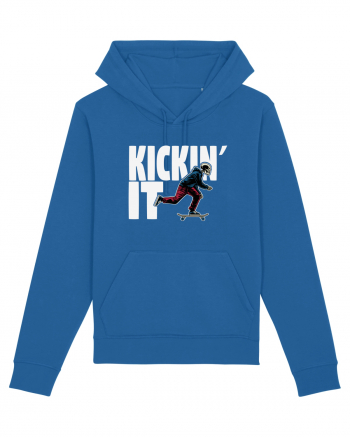 Kickin' It Skeleton Skateboarding Royal Blue