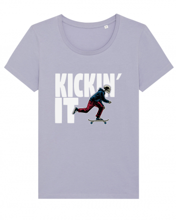 Kickin' It Skeleton Skateboarding Lavender