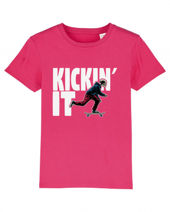 Kickin' It Skeleton Skateboarding Raspberry