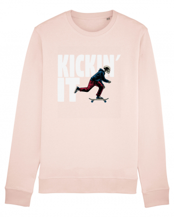 Kickin' It Skeleton Skateboarding Candy Pink