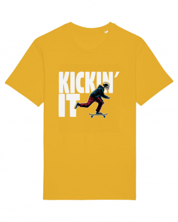 Kickin' It Skeleton Skateboarding Spectra Yellow