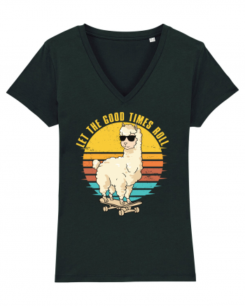 Let The Good Times Roll Lama Skateboarding Black