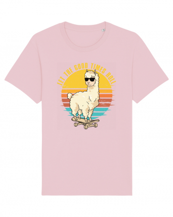 Let The Good Times Roll Lama Skateboarding Cotton Pink
