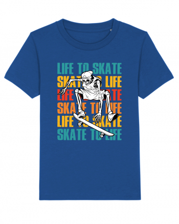 Life To Skate Skate To Life Skateboard Skeleton Rider Majorelle Blue