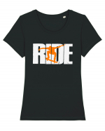 Ride Skateboarding Skateboard Tricou mânecă scurtă guler larg fitted Damă Expresser