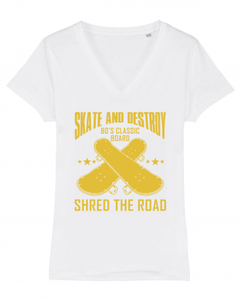 Skate and Destroy Shred The Road White