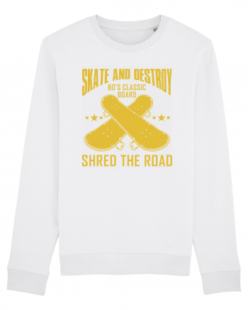 Skate and Destroy Shred The Road White