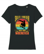 Skate Forever House Work Whenever Tricou mânecă scurtă guler larg fitted Damă Expresser