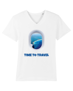 Travel time  Tricou mânecă scurtă guler V Bărbat Presenter