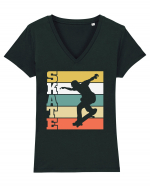 Skate Skateboarder Tricou mânecă scurtă guler V Damă Evoker