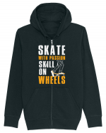 Skate With Passion Skills On Wheels Hanorac cu fermoar Unisex Connector