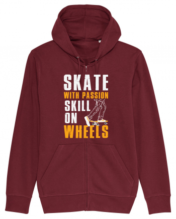 Skate With Passion Skills On Wheels Burgundy