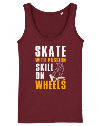 Skate With Passion Skills On Wheels Burgundy