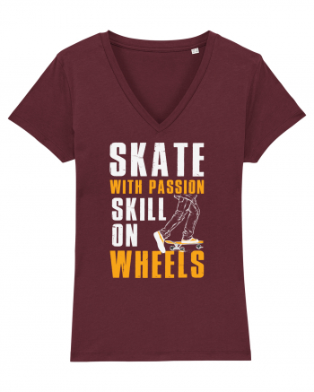 Skate With Passion Skills On Wheels Burgundy