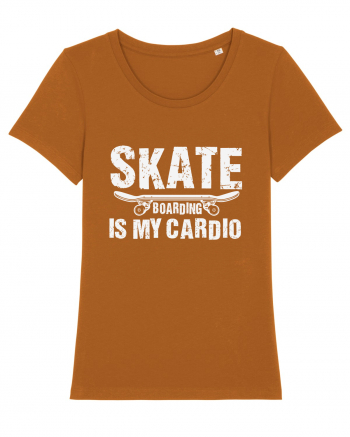 Skateboarding Is My Cardio | Cool Skater Roasted Orange