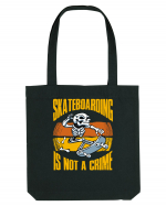 Skeleton Skateboarding Is Not A Crime Sacoșă textilă