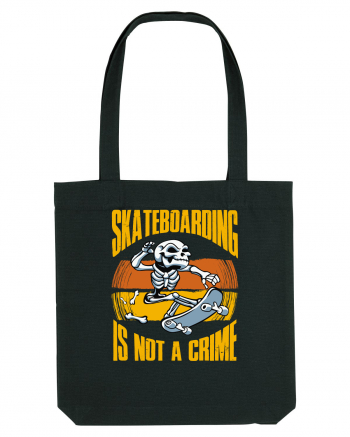 Skeleton Skateboarding Is Not A Crime Black