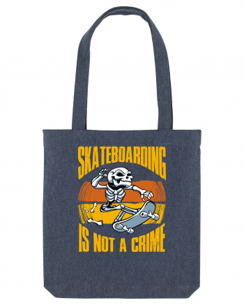 Skeleton Skateboarding Is Not A Crime Midnight Blue