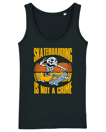 Skeleton Skateboarding Is Not A Crime Black