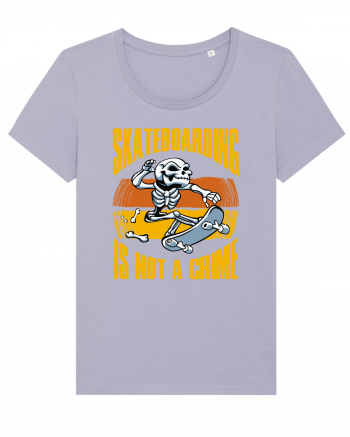 Skeleton Skateboarding Is Not A Crime Lavender