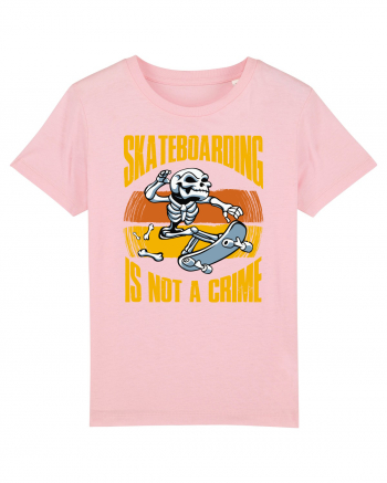 Skeleton Skateboarding Is Not A Crime Cotton Pink