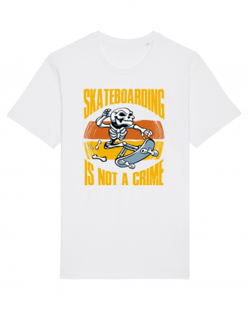 Skeleton Skateboarding Is Not A Crime White