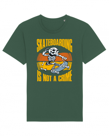 Skeleton Skateboarding Is Not A Crime Bottle Green