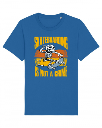 Skeleton Skateboarding Is Not A Crime Royal Blue