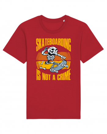 Skeleton Skateboarding Is Not A Crime Red