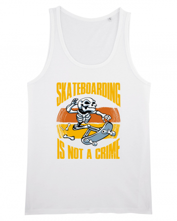 Skeleton Skateboarding Is Not A Crime White