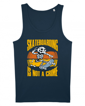 Skeleton Skateboarding Is Not A Crime Navy