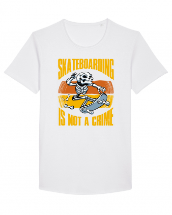 Skeleton Skateboarding Is Not A Crime White