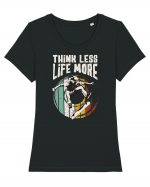 Think Less Life More | Born To Skate Tricou mânecă scurtă guler larg fitted Damă Expresser