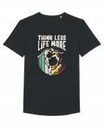 Think Less Life More | Born To Skate Tricou mânecă scurtă guler larg Bărbat Skater