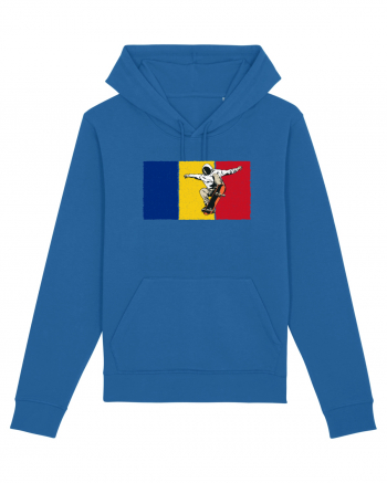 Vintage Romanian Flag Skateboarding Royal Blue