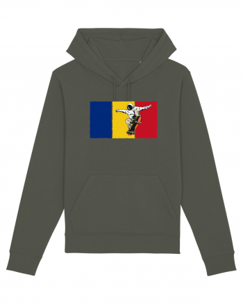 Vintage Romanian Flag Skateboarding Khaki