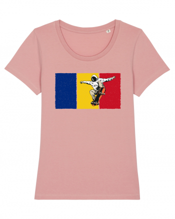 Vintage Romanian Flag Skateboarding Canyon Pink