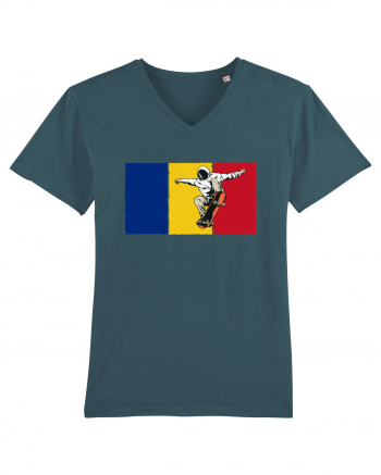 Vintage Romanian Flag Skateboarding Stargazer