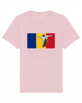 Vintage Romanian Flag Skateboarding Cotton Pink